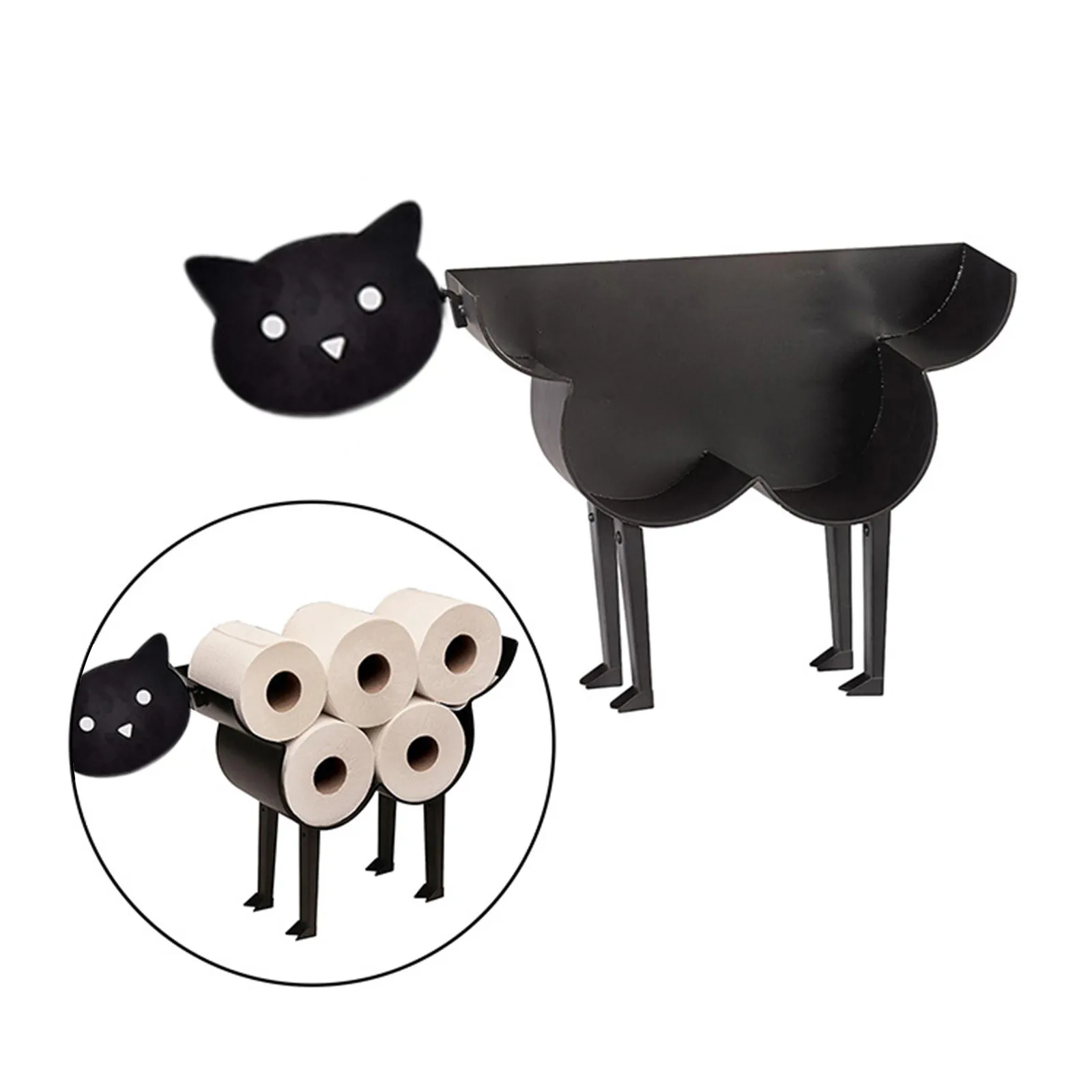 Kawaii Cat дизайн Туалет Бумага держатель туалетной бумаги милый для Ванная комната
