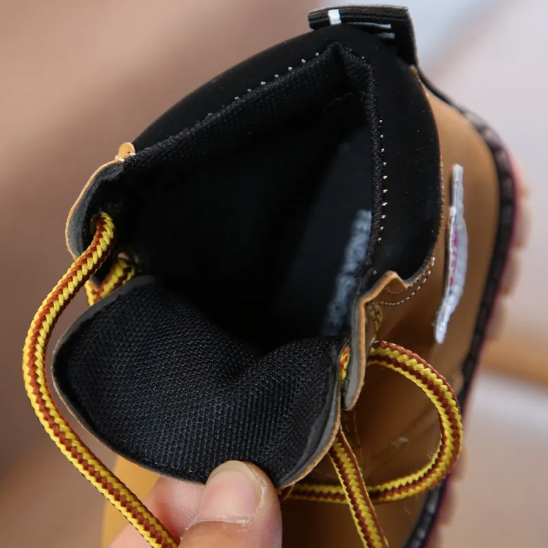 

Children Boots Leather Waterproof Martin Boots Autumn/Winter Fashion Kids Baby Boots Comfy Girls Boys Casual Shoes Rubber Boots1