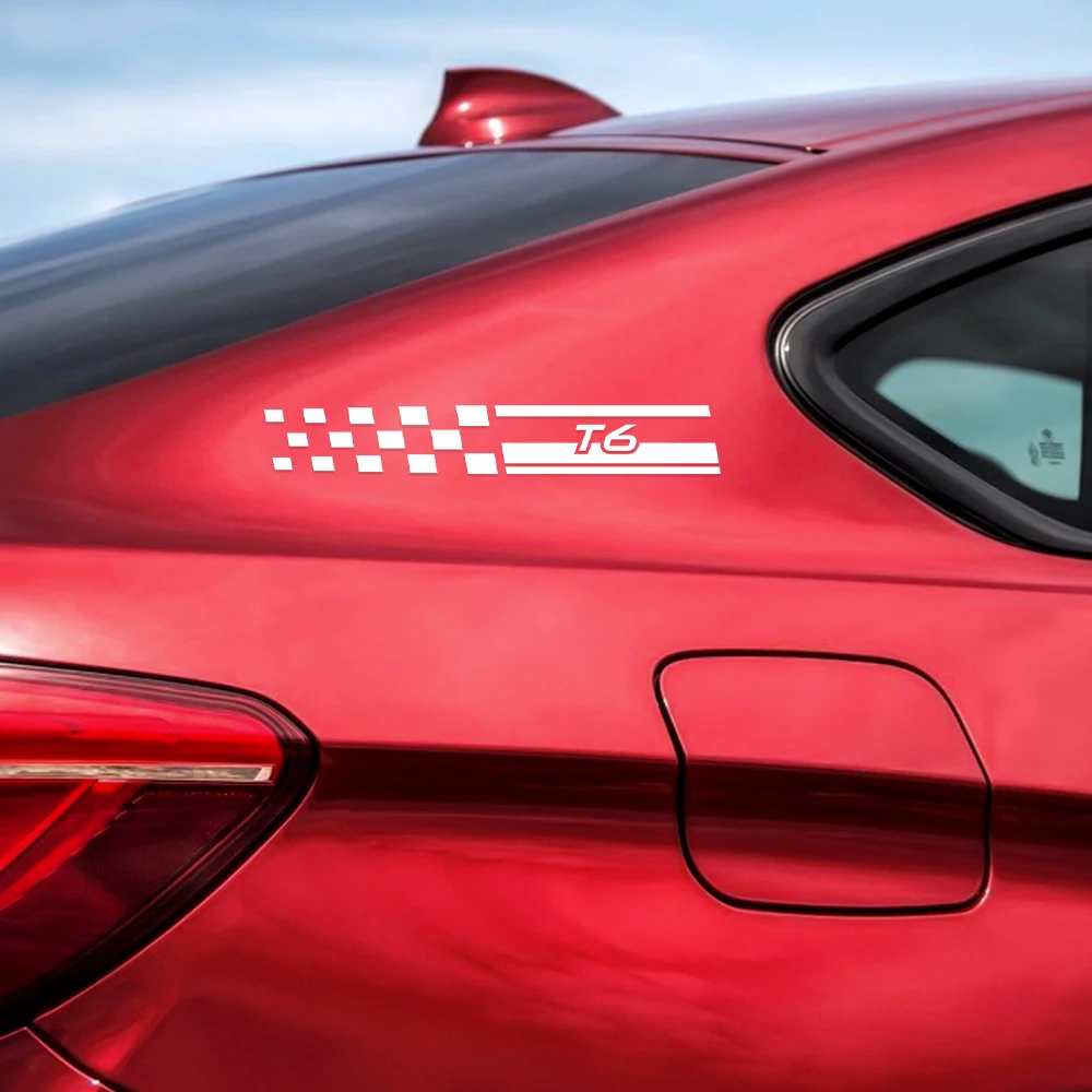 2 шт. креативные наклейки на окна автомобиля B для украшения кузова Volvo Rdesign T6 AWD S40