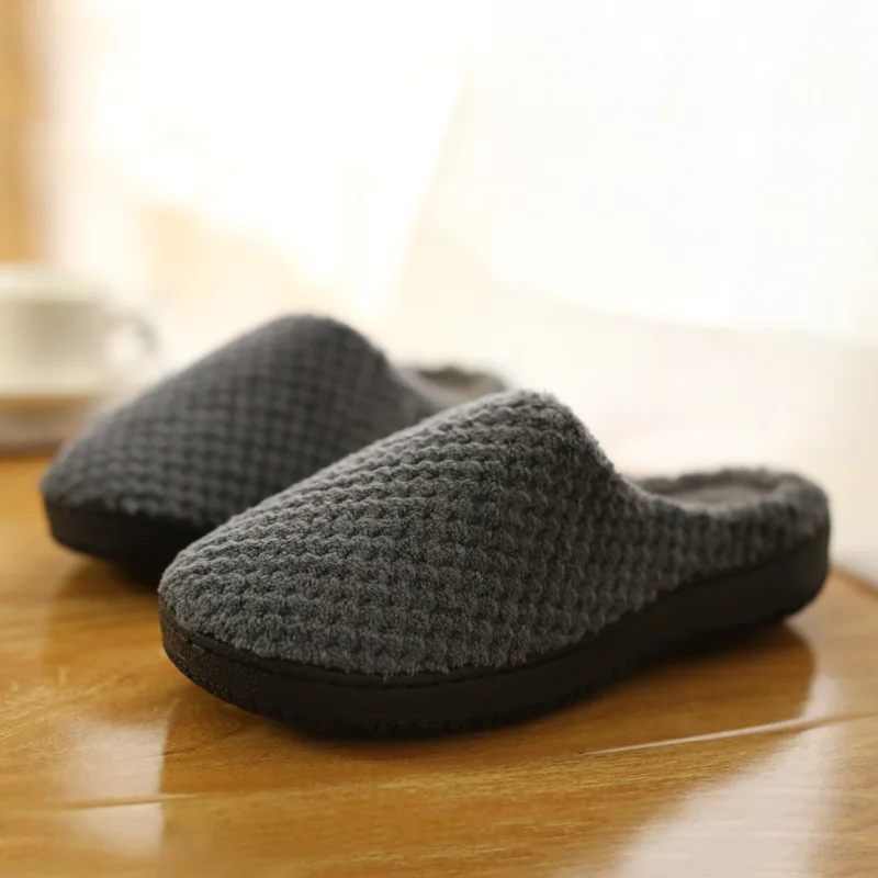 

Spring Autumn and Winter New Home Shoes Indoor Men's Cotton Slippers Ladies Non-slip Comfortable Floor Couple Cotton Shoes