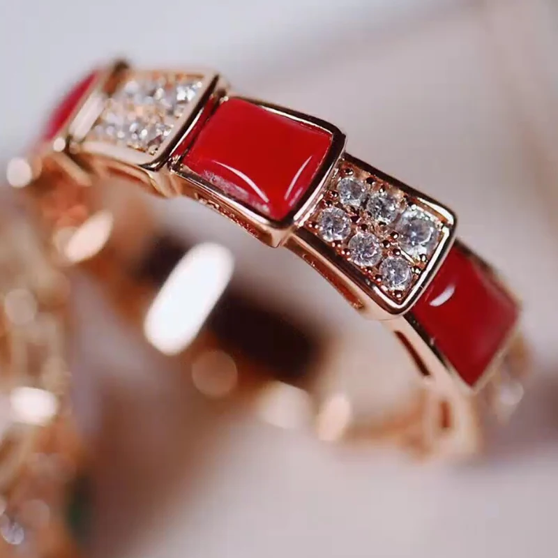 

Original BVL Ring 1:1 luxury High-Quality Snake Bone Shape Women's rings With Official LOGO Free Shipping