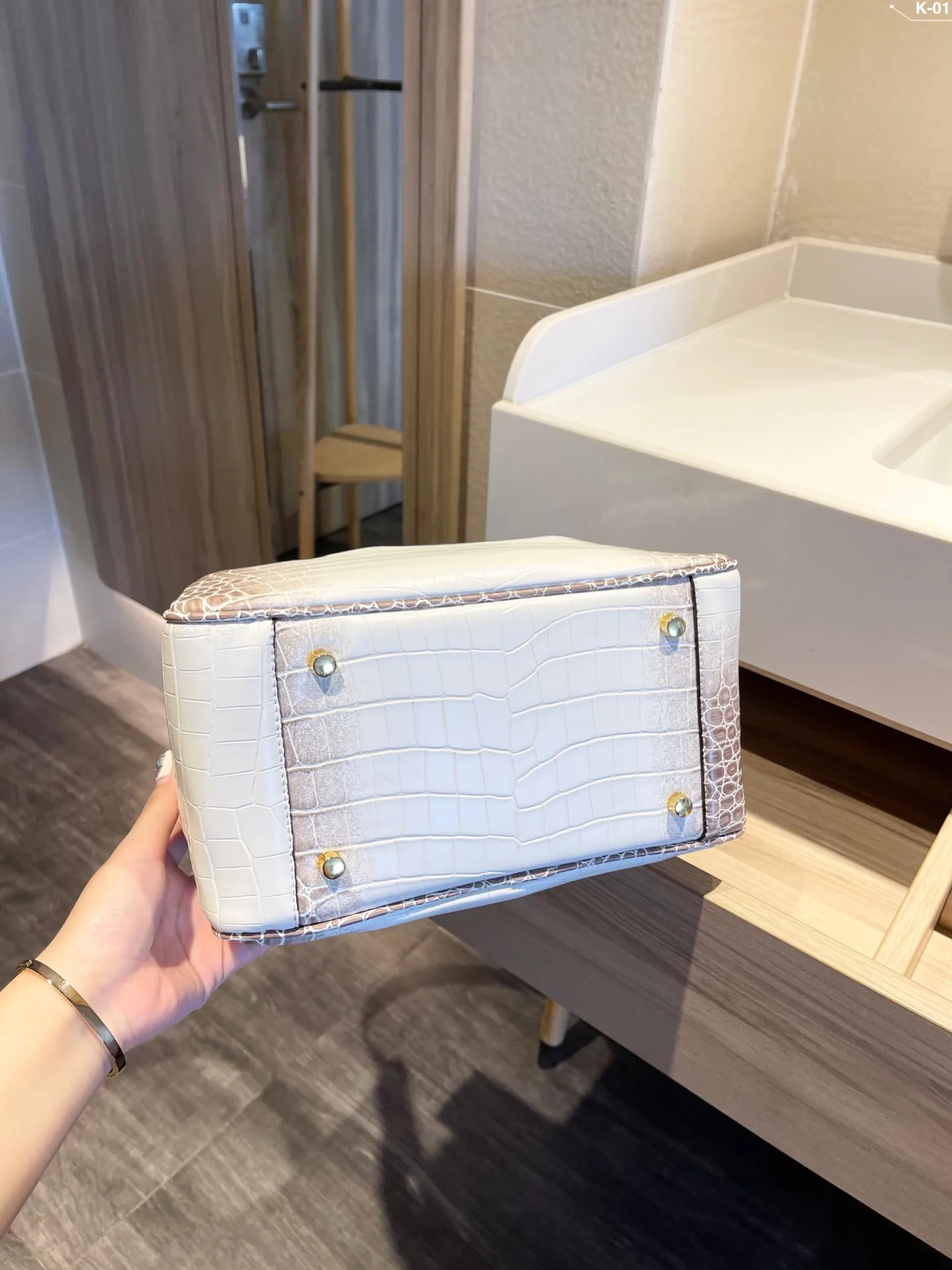 

Luxury Brand 2021 New Banquet Business Style Top Cowhide Leather Leopard Print Crocodile Print Handbag Female bolsa feminina