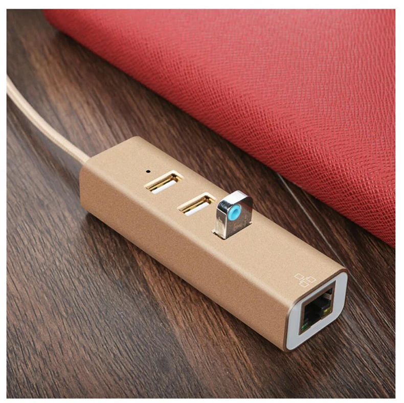 3-портовый КОНЦЕНТРАТОР USB 2 0 с адаптером Ethernet LAN соединительный кабельный