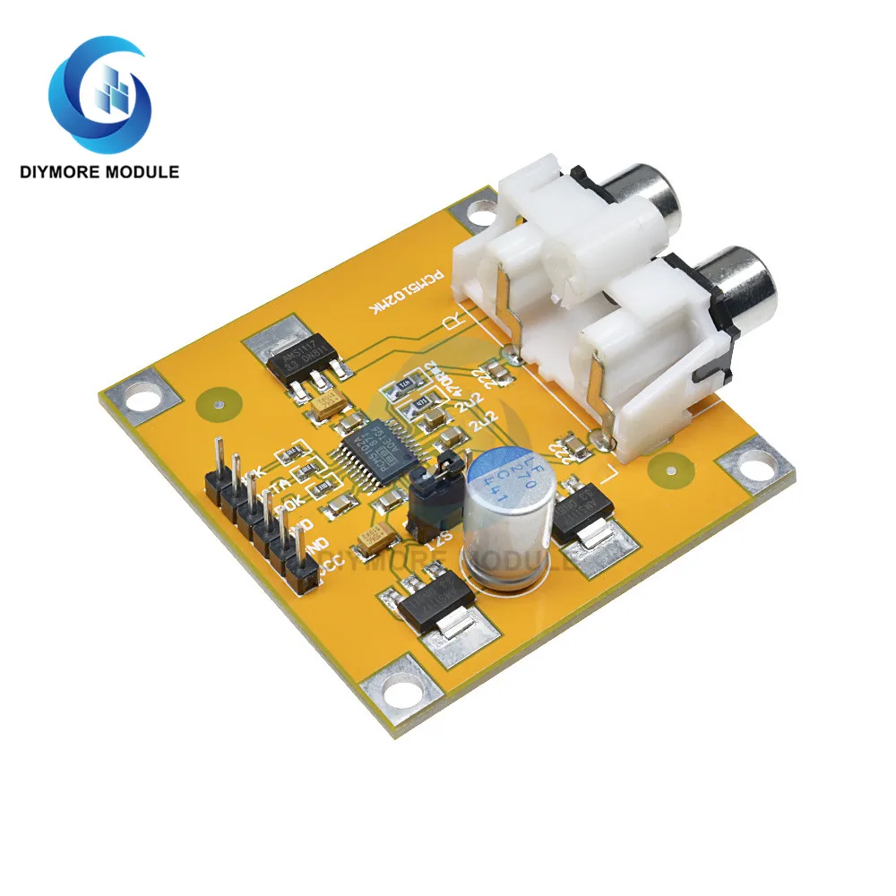 PCM5102 аудио декодер модуль DAC DC 5 в-10 в I2S вход 32 бит 384K музыкальный плеер фильтр для