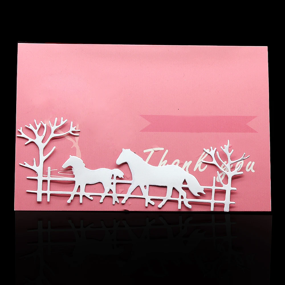 Штампы для резки металла кантри жизни лошадь сшитые DIY штампы скрапбукинга