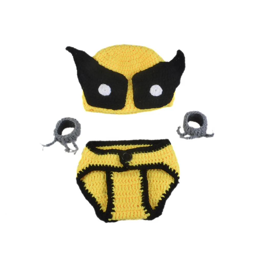 Комплект для фотографирования новорожденных вязаная шапочка и шорты ручной