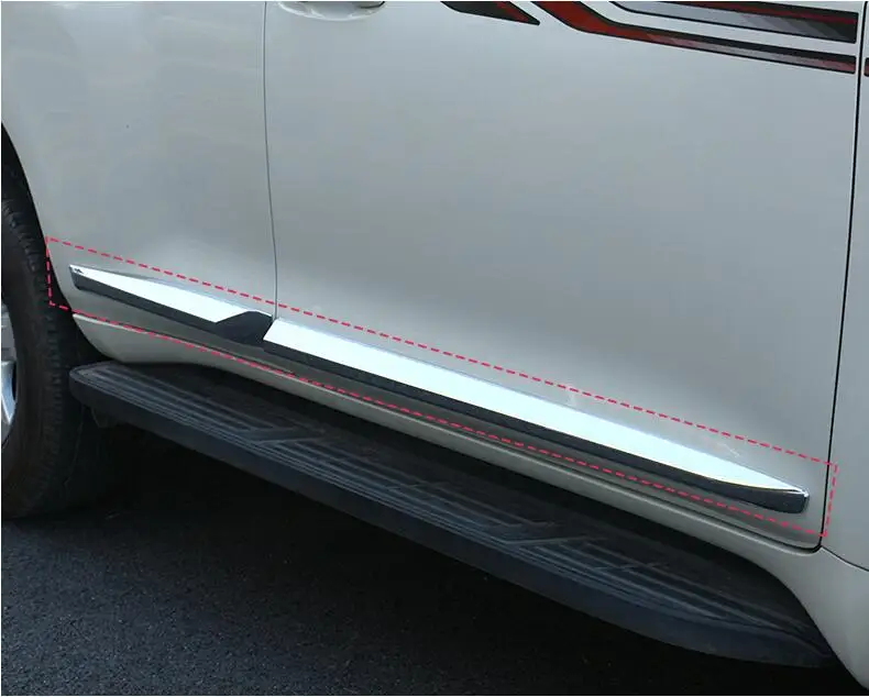 

ABS хромированный корпус боковой двери автомобиля протектор молдинг крышка отделка для Toyota Land Cruiser Prado 150 2010-2020