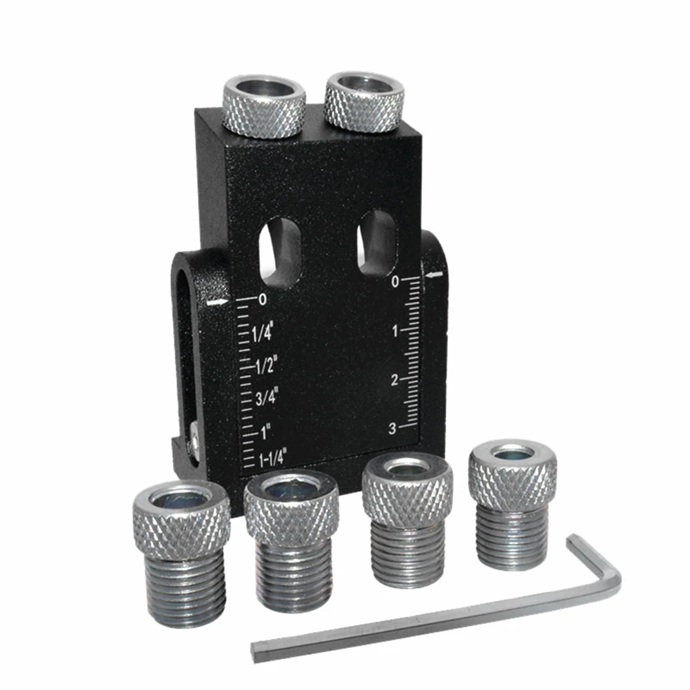 

15 Degree Angle Oblique Hole Locator Pocket Hole Jig Kit Drill Guide Puncher Set DIY Woodworking Carpentry Tools