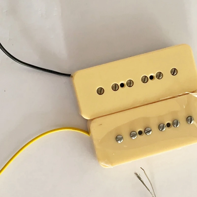 alnico v alnico 5 single coil soapbar p90 hals brücke pickup 5052mm metall geflochtene draht fit elektrische gitarre free global shipping