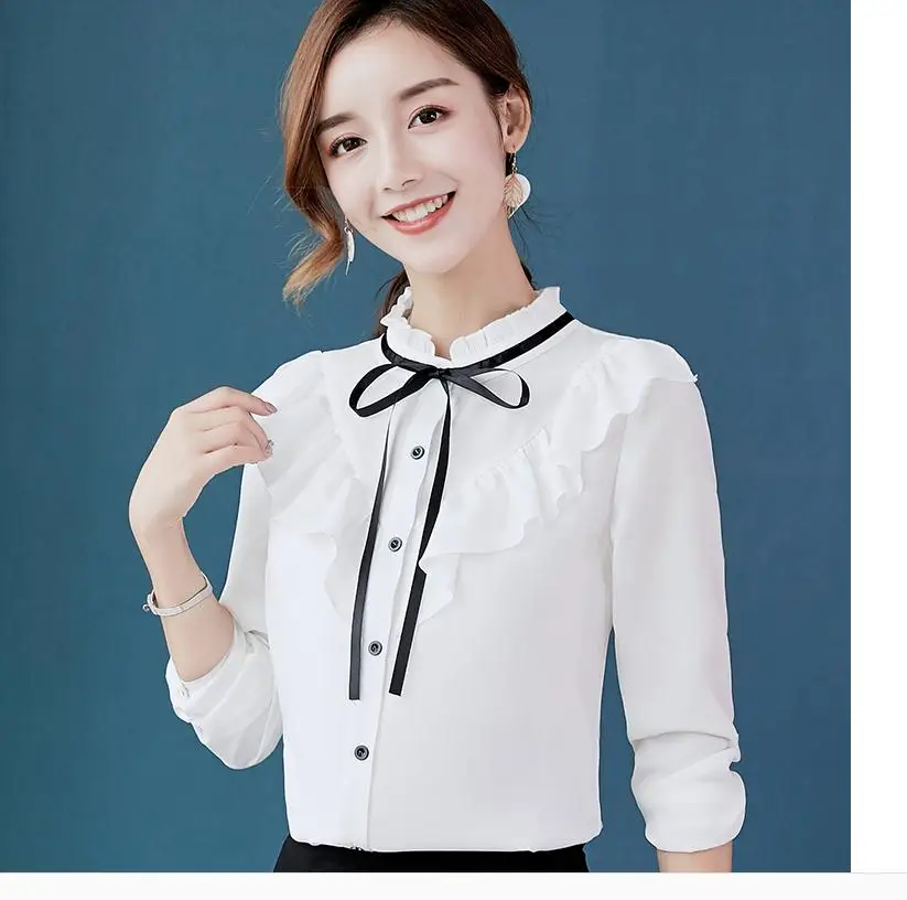 Женская рубашка с длинным рукавом весна-осень 2021 | одежда