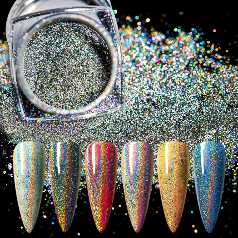0 2 г Голографический лазерный блеск пудра Хамелеон блестки зеркальная полировка