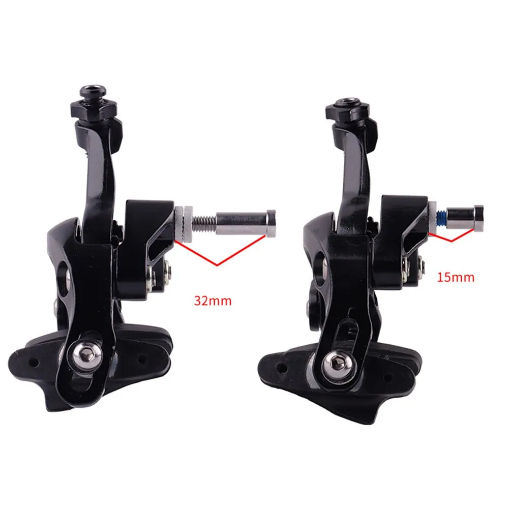 

41-55mm Road Bike Bicycle Front Rear V Brake Calipers 2-Axis Aluminum Alloy Black Adjustable Disc Brake Caliper Cycling Parts