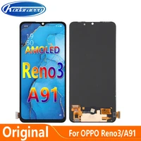 original amoled display 6 4for oppo reno3 4g reno 3 5g lcd touch screen replace digitizer assembly cph2043 pchm30 repair parts