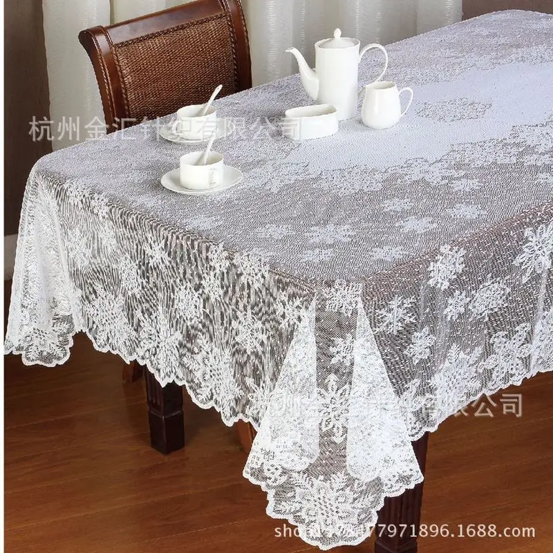 2019 Direct White Milk Customizable Tablecloth European and American Classical Snowflake Simple | Дом и сад