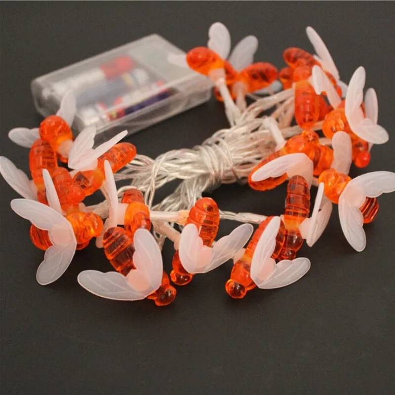 Сказочная гирлянда с пчелами садовый шнурок сделай сам питанием от