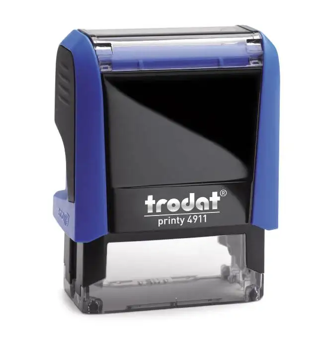 Sello autoentintado personalizado, hasta 4 l&iacute;neas, con almohadilla de tinta reiniciable y reemplazable-4