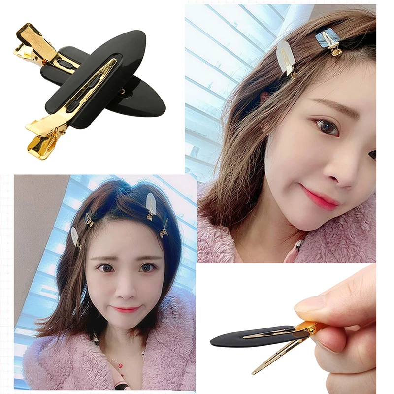 

4 Pcs No Bend Hair Clips Gold No Crease Hair Clips Styling Duck Bill Clips Alligator Hair Barrettes for Salon Hairdressing Bangs