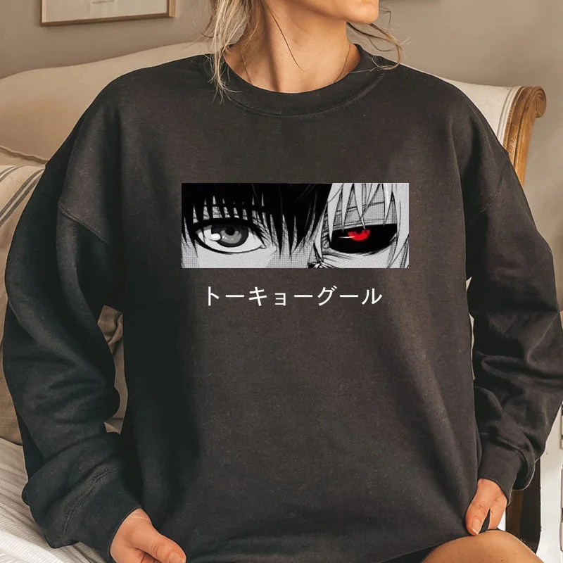 

Tokyo Ghoul ken Kaneki eyes womens sweatshirt harajuku pullover winter woman clothes unisex men anime graphic hoodie female coat