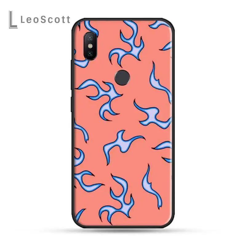 

Blue Flame Fire Phone Case For xiaomi Redmi 5 5A plus 7A 8 note 2 3 4 5 5A 6 7 GO K20 A2
