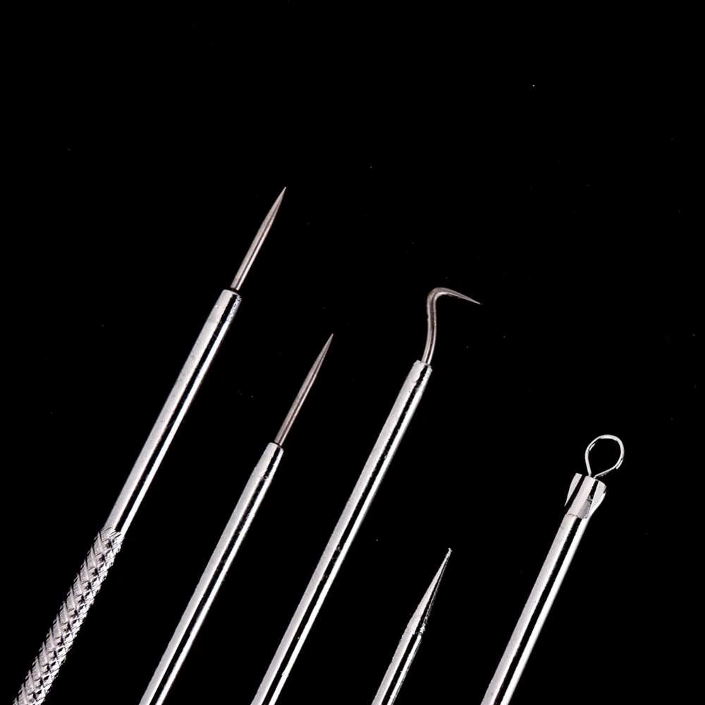 Набор инструментов для удаления черных точек 5 шт./компл. нержавеющая игла акне