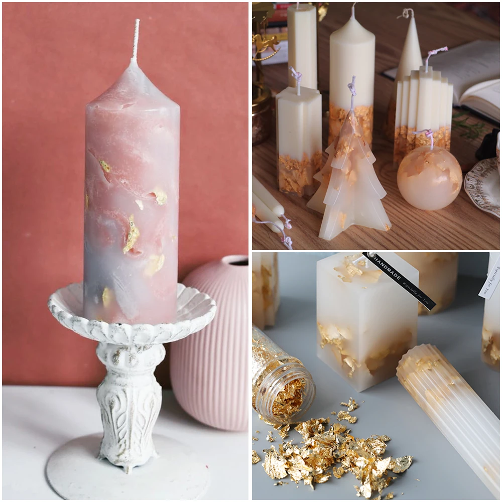 

DIY Candle Soap Making Gold Foil DIY Handmade Material Soap Candle Decoration Fashion nail art gold foil Imitation 2g