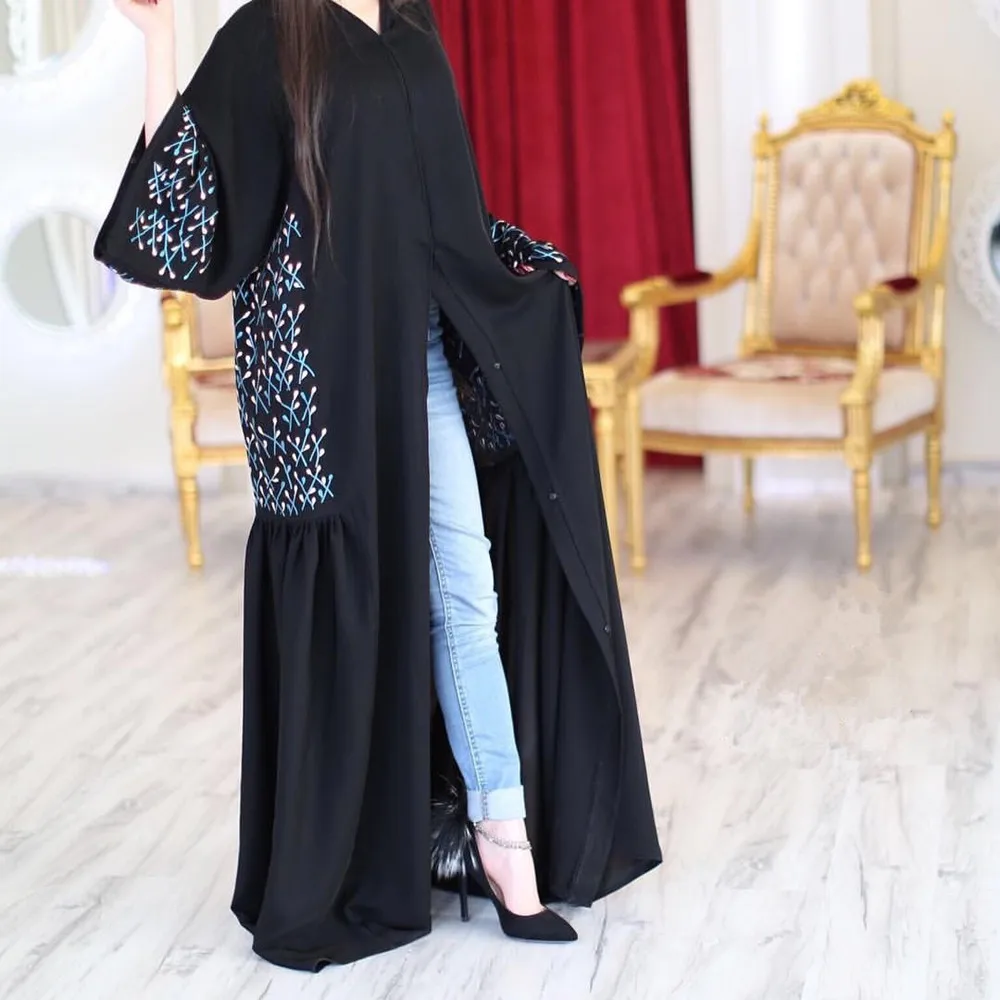 Новое поступление 2019 г. мусульманское турецкое платье с красивым принтом модная