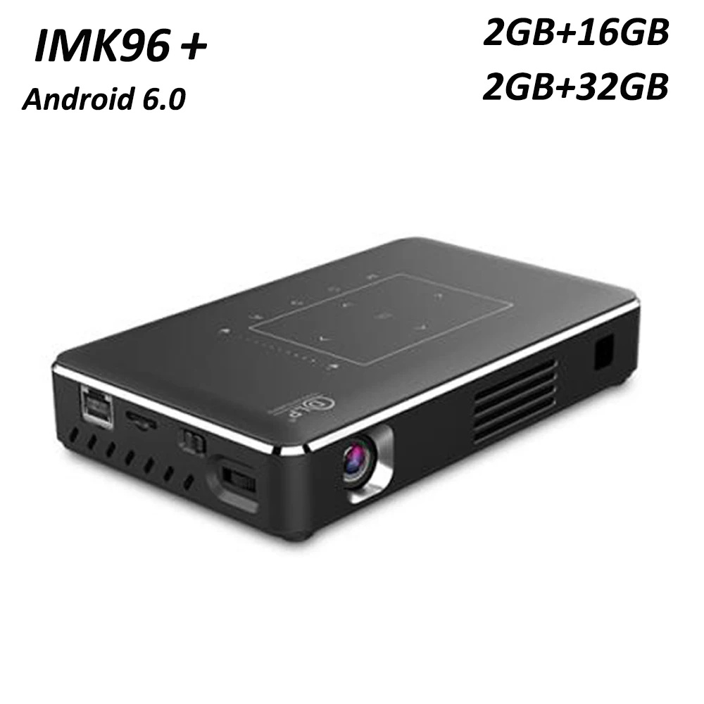 Мини-проектор IMK96 + DLP на Android 6 0 2 Гб ОЗУ 16 ГБ/32 ПЗУ 4G/Φ Wi-Fi LAN 10/100 Bluetooth 4 ИК-проектор с