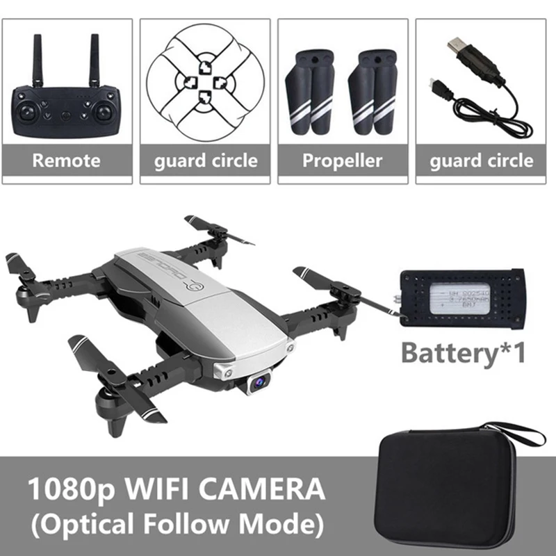 1080P black H3 Дрон HD 4K 1080 wifi передача 4K HD камера оптический поток Hover с для Rc Дрон VR дроны Квадрокоптер, Дрон игрушка - Цвет: 1080P black