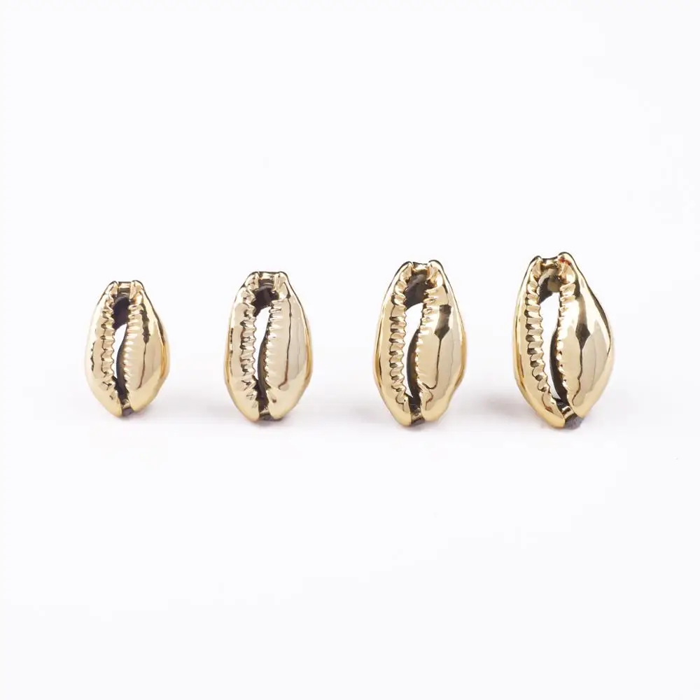 

10pcs 9x14mm-12x20mm Charms Shiny Shell Connector Loose Beads For Jewelry Findings Making DIY Handmade Necklace Bracelet Gift