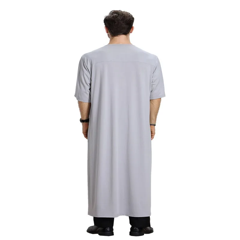 Летний сезон модная мужская Мусульманский Исламский Халат арабских кафтан