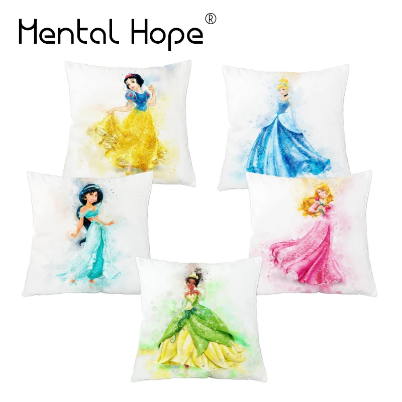Принт с героями мультфильмов декоративная подушка для дивана крышка плюшевые