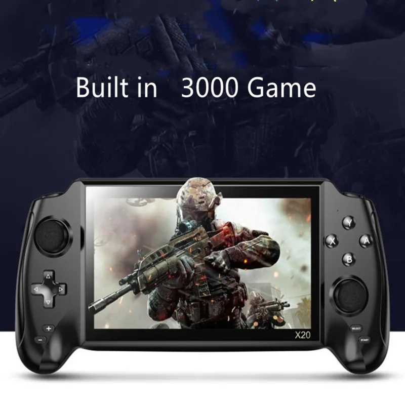 

Coolbaby New X20 Handheld Game Console 7 inch Retro Joystick Game Console Support TF Double Player Video Output Game For Kid's