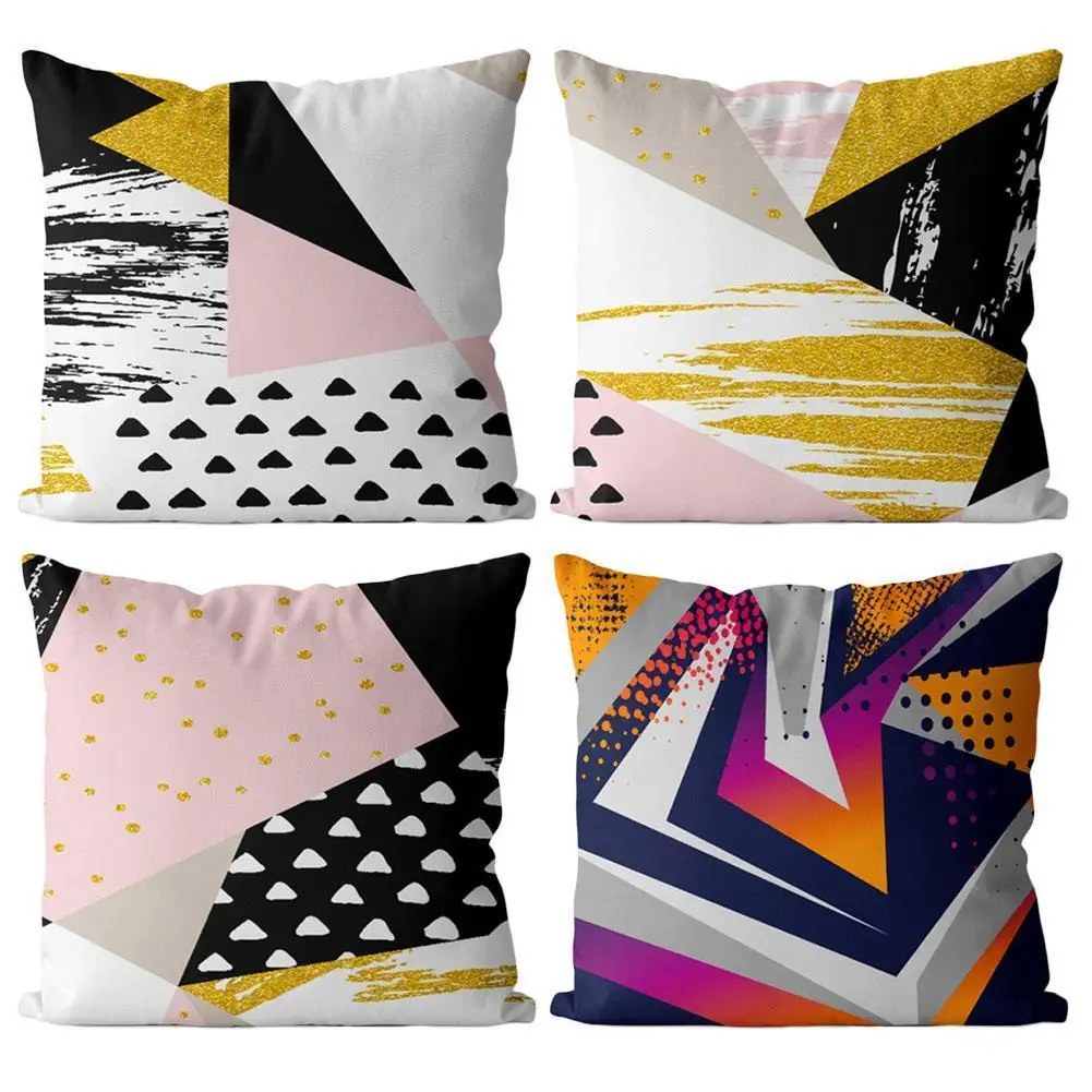 

45x45cm Geometry Art Pillowcase Geometric Throw Cushion Pillow Cover Printing Cushion Pillow Case Bedroom Office