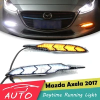 led drl day light for mazda 3 axela 2017 2018 daytime running light fog lamp with turn signal