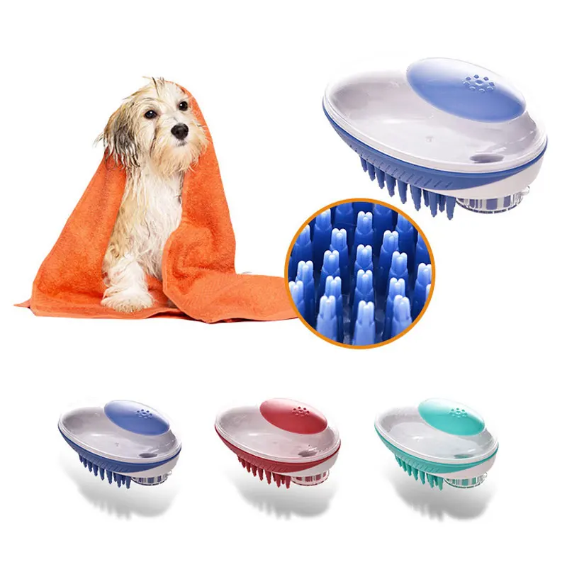 

Dog Bath Brush Comb Tool Silicone Pet SPA Shampoo Massage Brush Hair Removal Comb Pet Cleaning Grooming Tools For Dogs Cats