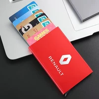 rfid anti theft smart holder thin id card holder automatically bank credit card for renault captur duster megane 2 3 clio logan