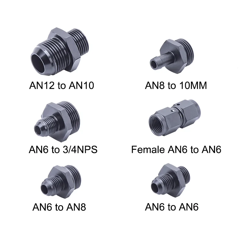 Прямой концевой адаптер для масляных шлангов AN6-34NPS AN6-AN6 AN6-AN8 AN8-10 мм AN10-AN12 Female AN6-Female