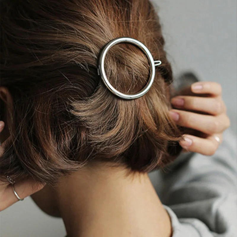 1 шт. металлическая заколка для волос из сплава Звезда Луна круглая бесконечная