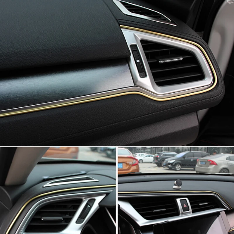 

1PC DIY Decoration Gap Door Panel Accessories 2/5M Universal Flexible Car Interior Moulding Trim Strip Line