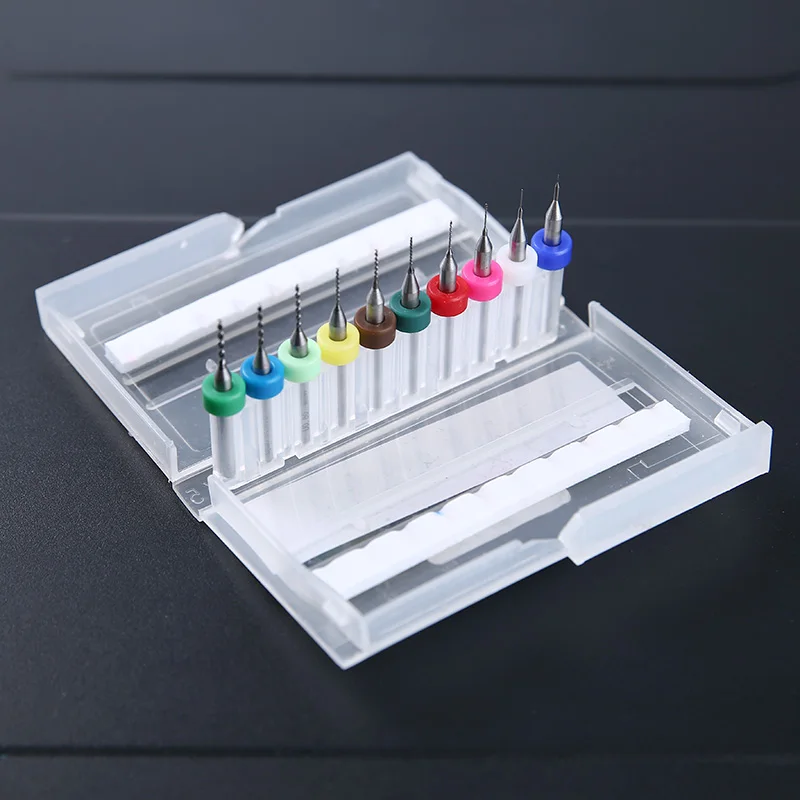 10 шт./компл. твердого сплава Карбид PCB Micro спиральные бурильные сверла набор