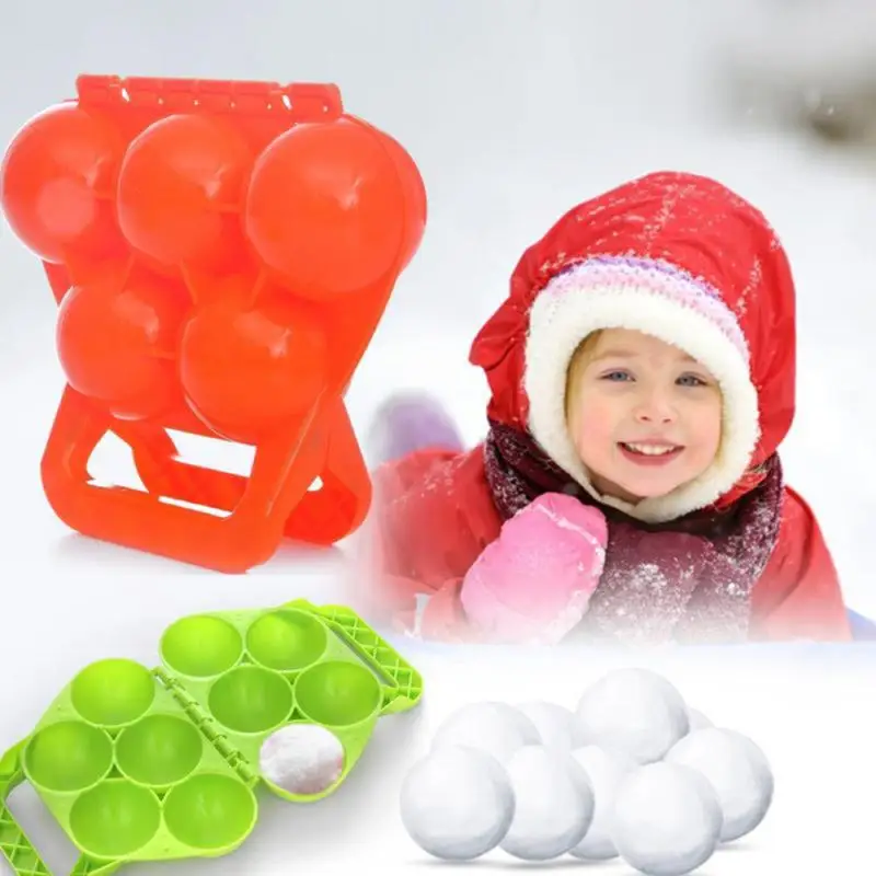 

Cartoon 5 Snowball Maker Clip Kids Winter Outdoor Sports Snow Sand Mold Tool Kids Fight Sport Snow Scoop Sculpt Making Tools 8