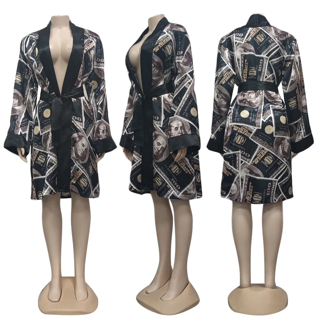 hot designer robes women luxury brand sleepwear 2021 female bathrobes with belt sexy plus size home clothes womens silk pajamas free global shipping