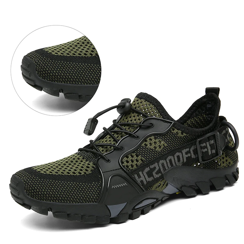 

New 2021 Men Sneakers Mesh Breathable Outdoor Hiking Shoes Trail Trekking Shoes Women Mountain Climbing Sports Fishing Trainers