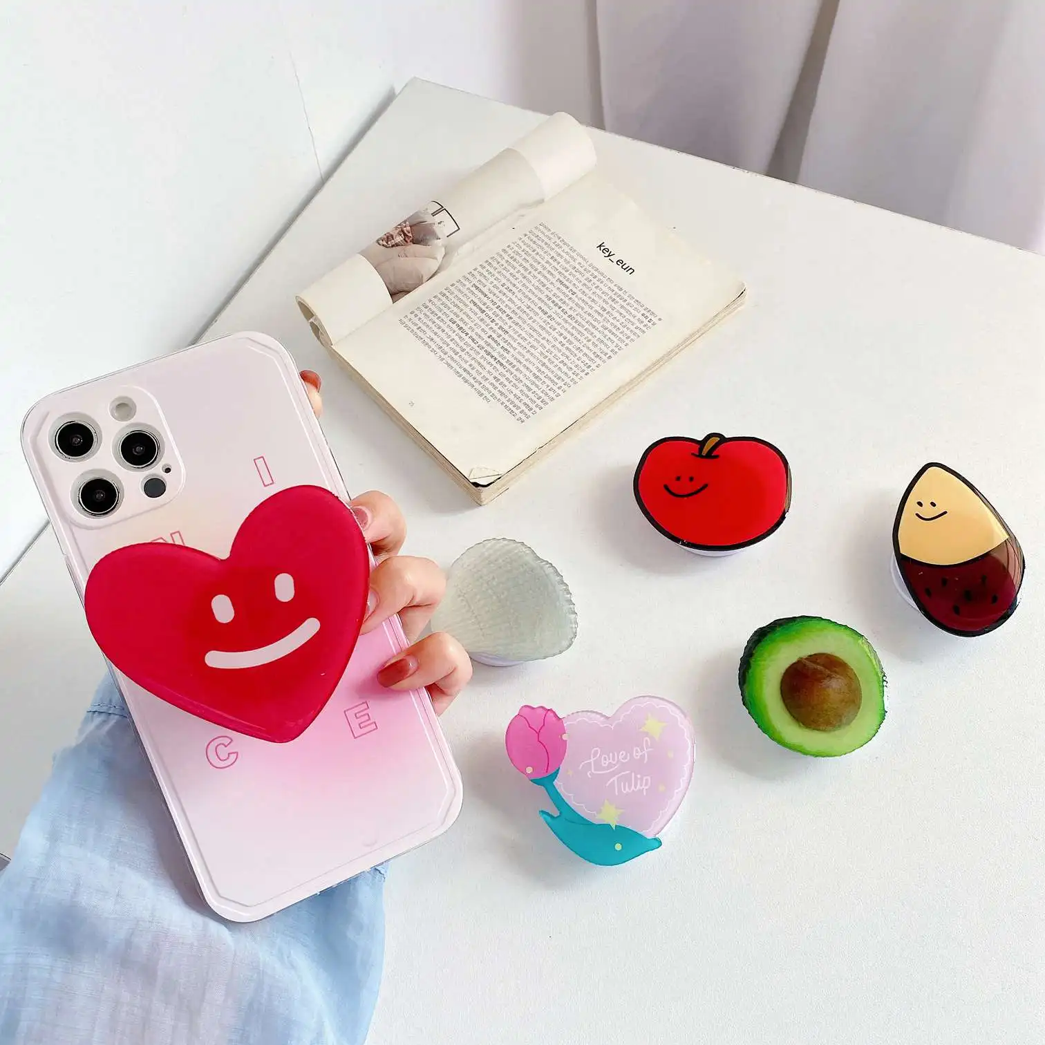 Универсальный мультяшный держатель для iPhone 11 12 с кольцом на палец|Подставки и