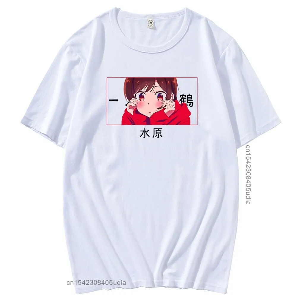 Soshirl Rent A Girlfriend Pattern T-Shirt Top Unisex Anime Short Sleeve Fashion Korea Sexy Ruka Sarashina Vintage Tshirt Male