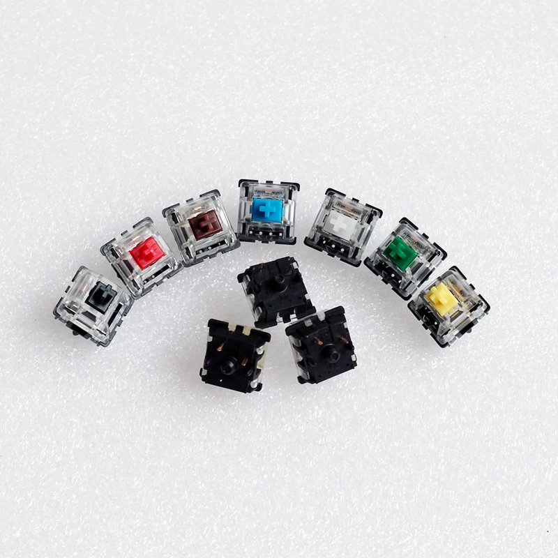 10 шт./упак. механическая клавиатура cherry clone gateron mx switch прозрачный чехол коричневый