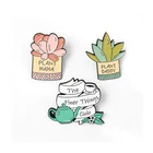 Эмалированные значки в горшке для одежды, рюкзака, лацкана