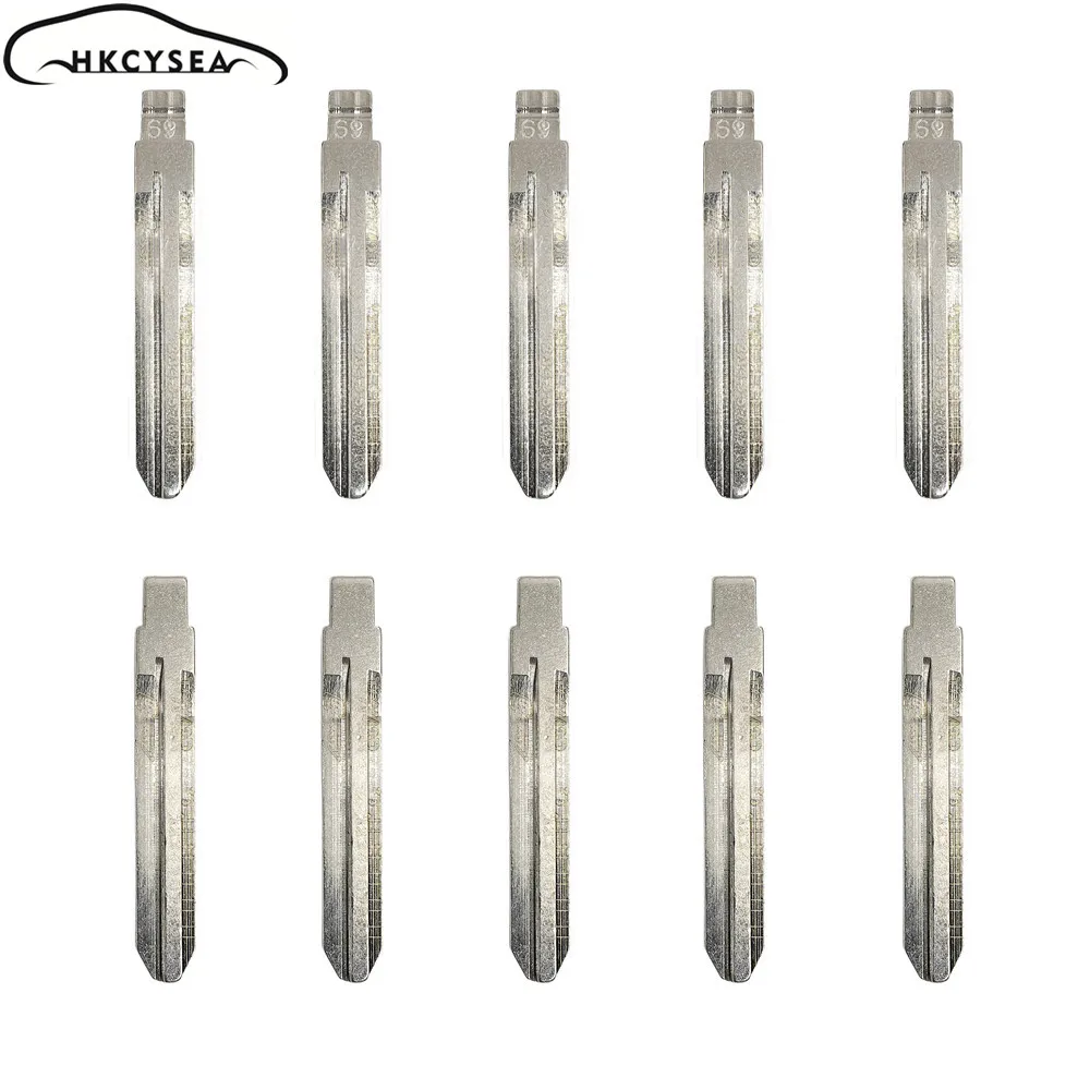HKCYSEA NO. 69 Выгравированная линия Lishi 2 в 1 Пустая шкала режа зубьев Uncut Key Blade # TOY43R для