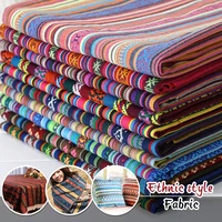 150100cm ethnic bohemian cotton linen fabric textile diy material for patchwork tableclothssofacurtaincraftclothes handmade