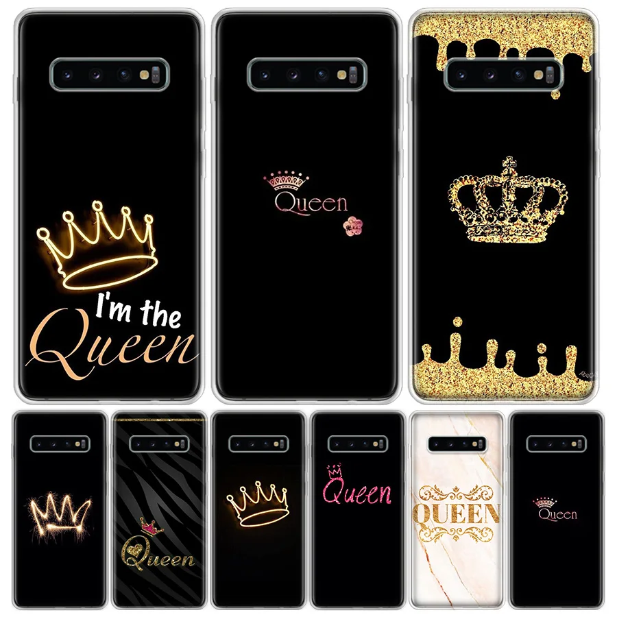 

Crown Her King His Queen Quotes golden Phone Case For Samsung Galaxy A6 7 8 9 10 20 30 40 50 70 80 51 71 91 01 21 S E M30S 2018